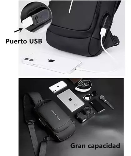 Bolso Antirrobo Deportivo Con Carga Usb