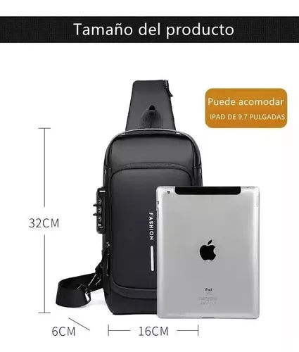 Bolso Antirrobo Deportivo Con Carga Usb